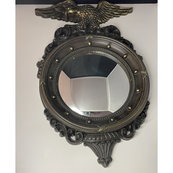 EUC Vintage DART Federal Eagle Porthole Bullseye Mirror MCM Decor Made In USA - Picture 3 of 9